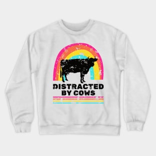 Easily distracted by cows Crewneck Sweatshirt